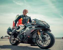 He loves to ride a sports bike and flaunt his ways.